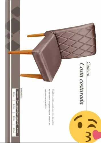 Cadeira de jantar com pés de madeira valor unidade 