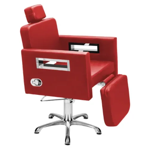 Cadeira de Cabeleireiro Tunísia Luxe Reclinável C/Ap Base Estrela - Opções de Cores