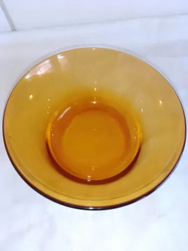 Bowl de vidro âmbar vintage DURALEX