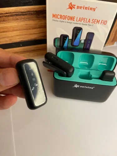 Microfone de Lapela Duplo sem Fio PEI-MKF01 Peining