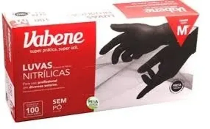 LUVAS NITRILICA SEM PO VABENE PRETA Tam P-M-G-GG
