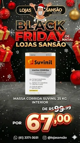 Massa Corrida Suvinil 25 kg Lata padrao massa corrida coral 25 kg