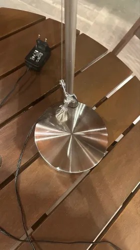 Luminária led aço escovado