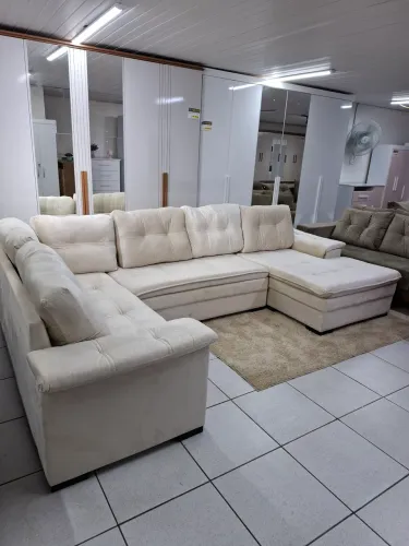 Sofá de Canto Elegante e Confortável