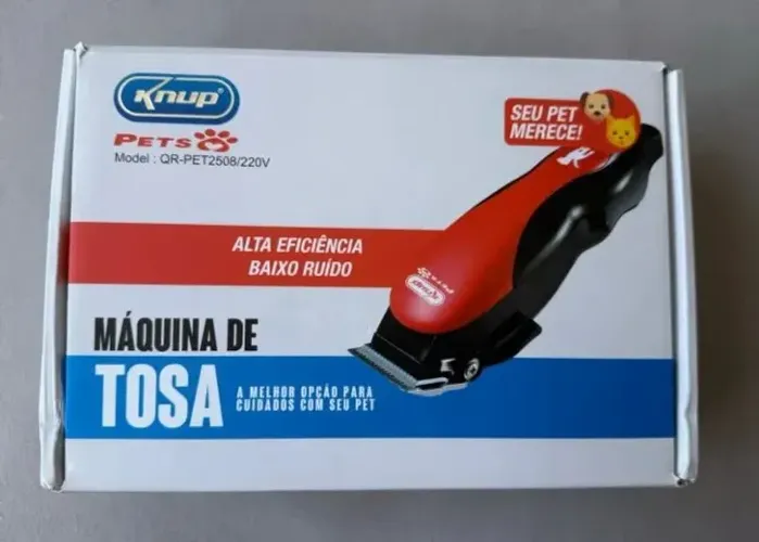 Máquina de Tosar Profissional Knup Cães E Gatos Pets QR-PET2508