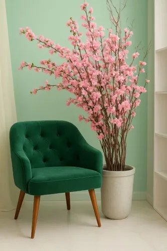 Belíssimo Arranjo de Flores de Cerejeira Premium (1,90m) - AMBIENTES DE ALTO PADRÃO