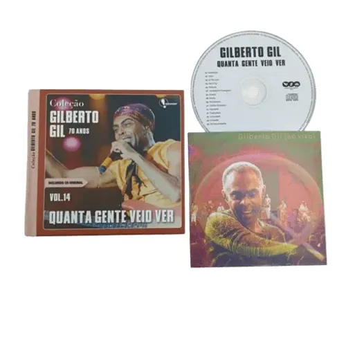CD + LIVRO COLEÇÃO GILBERTO GIL 70 ANOS - QUANTA ENTE VEIO VER - USADO