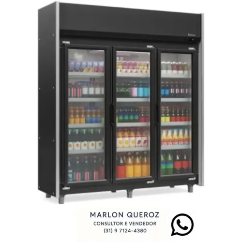 Expositor Refrigerado Gelopar Auto Serviço 1580L 4 Portas 2,39M