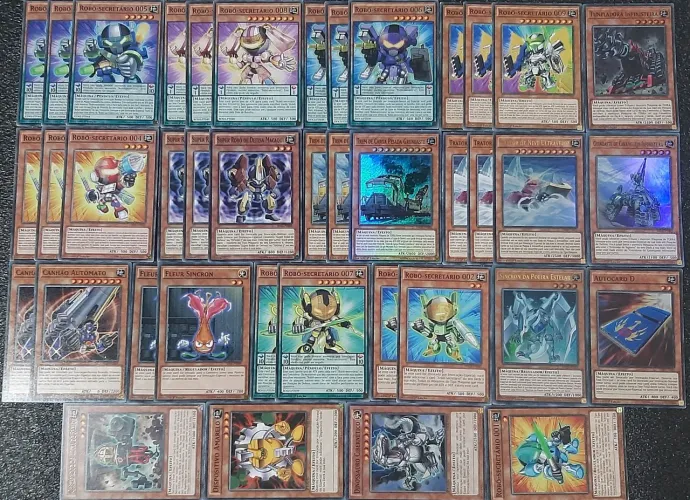 Deck robô-secretario cartas originais de yu-gi-oh