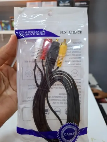 Cabo AV RCA - Qualidade e excelente transmissão de áudio e vídeo!