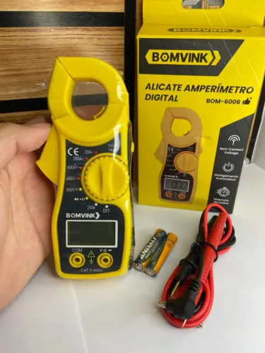 ALICATE AMPERÍMETRO DIGITAL BOMVINK BOM-6006