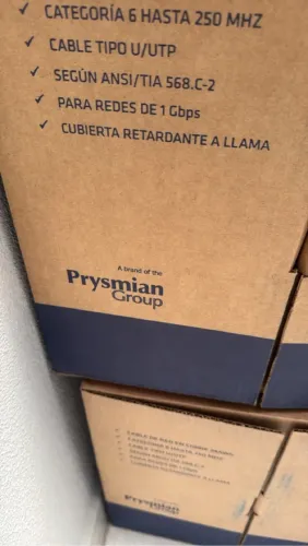 Cabo de Rede Prysmian Categoria 6 U/UTP - Alta Performance