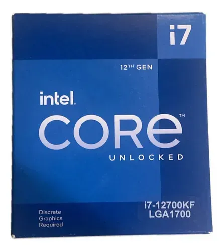 Processador Intel Core i7-12700KF, 3.6GHz (5.0GHz), 12/20 Nucleos, LGA 1700, Novo, Lacrado