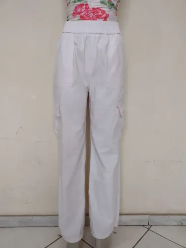 Calça de tecido Rosa bebê