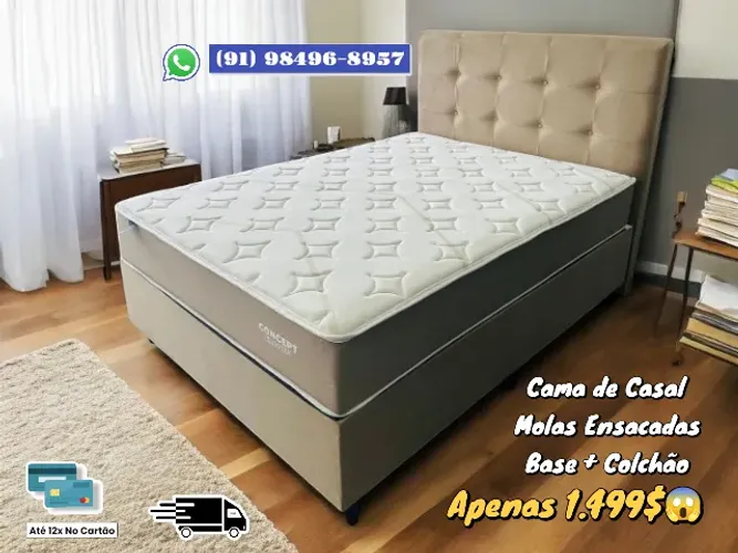 CAMA DE CASAL MOLAS ENSACADAS SUPER CONFORTÁVEL 