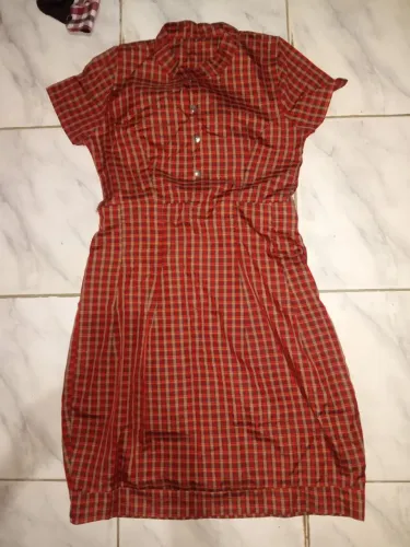 Vestido Xadrez Vintage