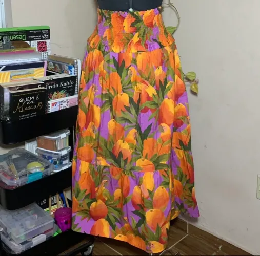 saia midi estampada hora do lanche farm rio 