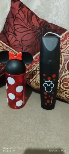 Kit Minnie & Mickey Mouse - Garrafa e Estojo