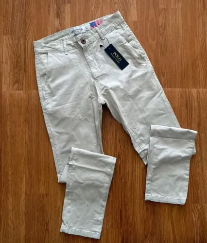 Calça de sarja alfaiataria Polo Ralph Lauren cores 