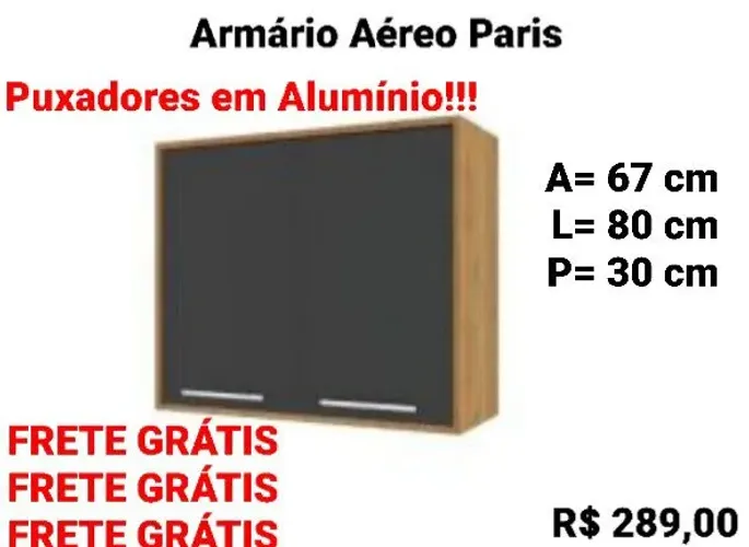 ARMÁRIO AÉREO COM FRETE GRÁTIS: VAI QUEIMANDO!!!