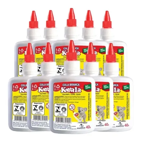 Kit 10 Unidades de Cola Branca 40G - Koala