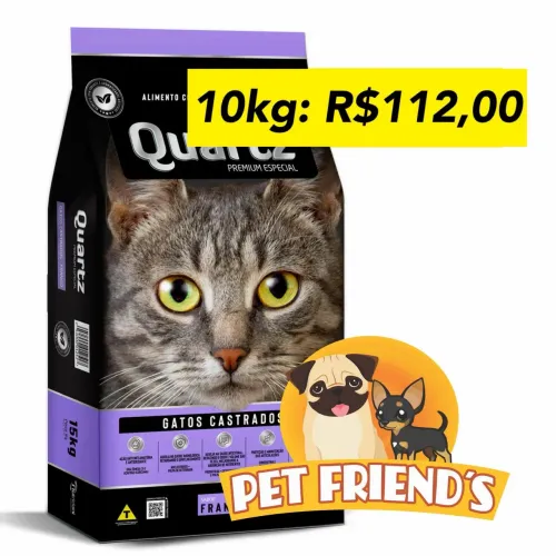 Ração quartz gato e cães mega oferta 