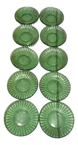 Prato Antigo Pires Colorex Verde Canelado 12cm - 10un # (Usado)