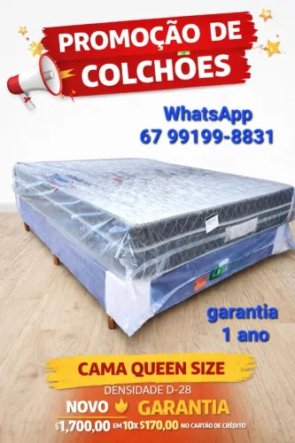 Cama Queen densidade D-28 novo entrego hoje