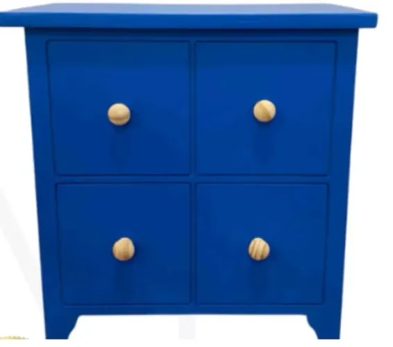 Mini cômoda fake azul escuro - Decoração/Pegue e Monte