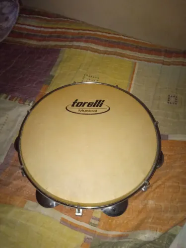 Pandeiro torelli pele animal