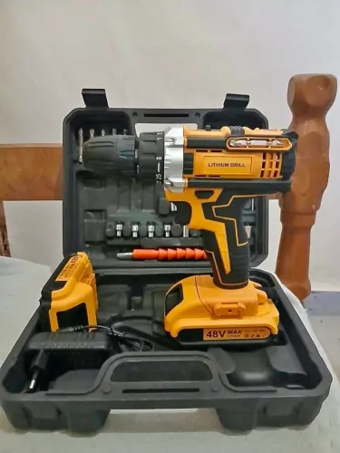 FURADEIRA PARAFUSADEIRA NOVA 48V DUAS BATERIAS 