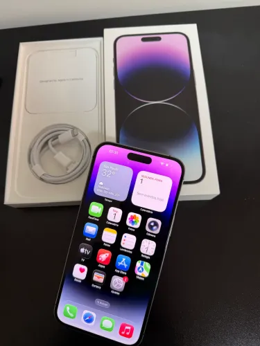 iPhone 14 Pro Max 128G Caixa e acessórios originais