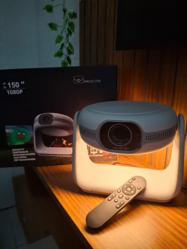 !Lacrado! Projetor Veveshao Cinema em Casa com Abajur e som potente.