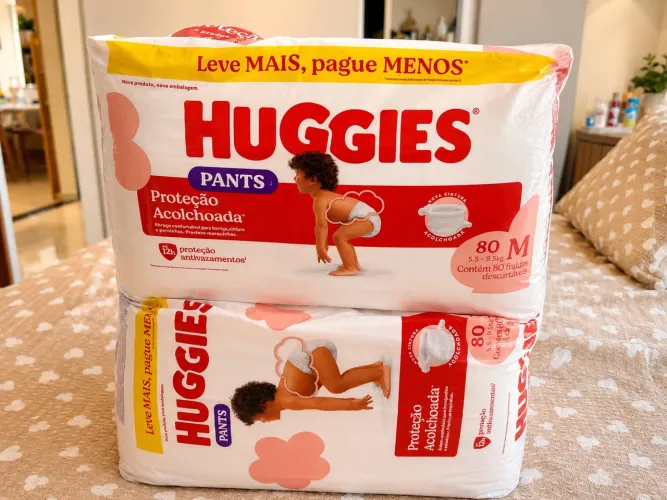 HUGGIES PANTS M - 80 FRALDAS