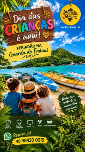 Casa de Temporada na Guarda do Embaú - 2 Quartos | Até 6 Pessoas | Wi-Fi | Estacionamento