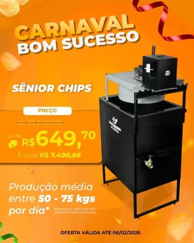 MÁQUINA DE BATATAS CHIPS COM 6 MESES DE USO