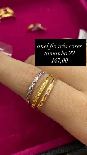 Anéis banhados a ouro 18k