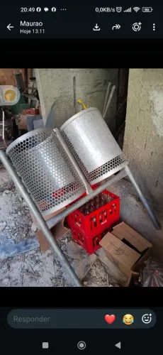 Lixeira dupla tela moeda seminova