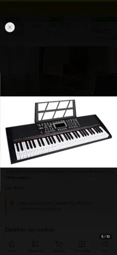 Teclado elétrico 61 teclas