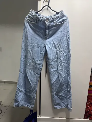 Calça wide leg jeans