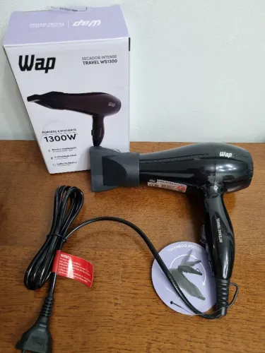 Secador de Cabelo Wap Intense Travel - Bivolt - Dobrável - 1300W - Novo