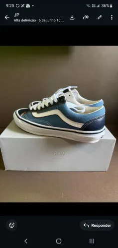 Vans OTW Old Skool 36 Vibram Navy Blue<br>Tamanho 38 (25.5cm)<br>Condição 9/10<br>Valor $530
