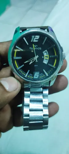 Relógio tecnos pulseira de aço