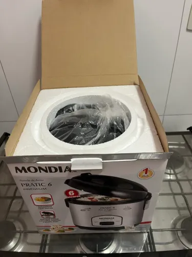 Panela de Arroz, Legumes e Verduras Pratic 6 Mondial Inox Nova na Caixa