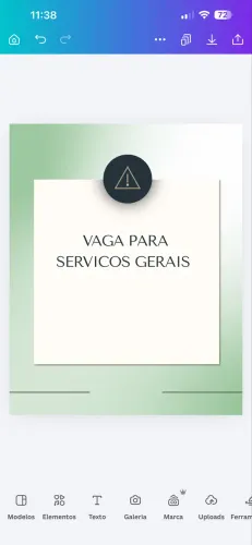 Vaga para serviços gerais 