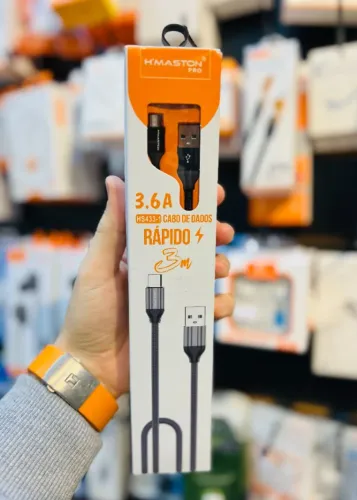 Cabo Usb 3 Metros Para Celular e Camera Segurança