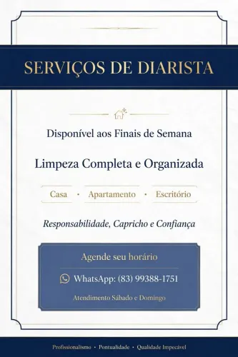 Serviços de diarista