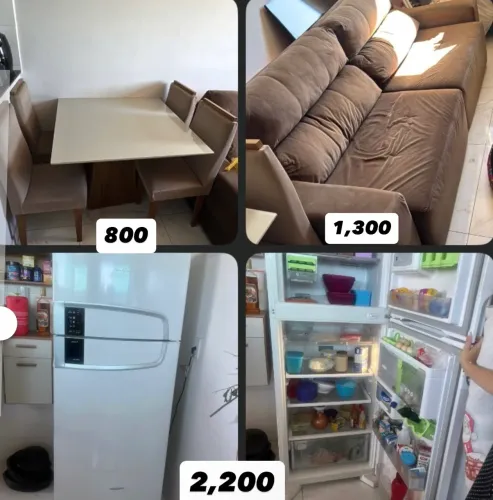 Sofá,Mesa e Geladeira a preço de desapego