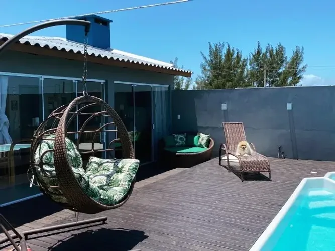 BALANÇO NINHO DE FIBRA SINTÉTICA + SUPORTE