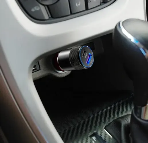 ADAPTADOR FONTE VEICULAR 38W 1 TIPO C + USB PEINING PEI-CC09 CARREGADOR CARRO
